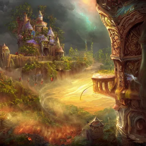 Image similar to a baron land, fantasy, digital art, detailed, trending on artstaion