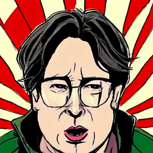 Image similar to bill hicks as a superhero character