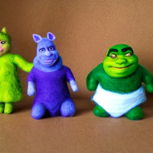 Image similar to shrek needle felted + needle felting art