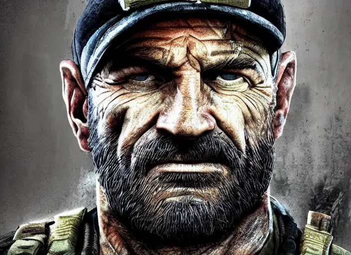 Image similar to a portrait of captain price form call of duty modern warfare