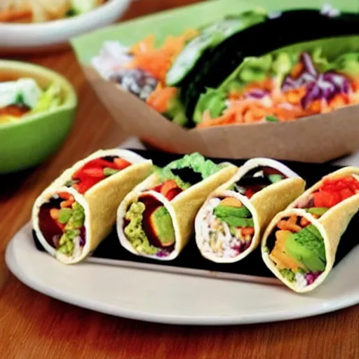 Image similar to taco sushi