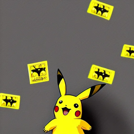 Image similar to Pikachu committing tax evasion