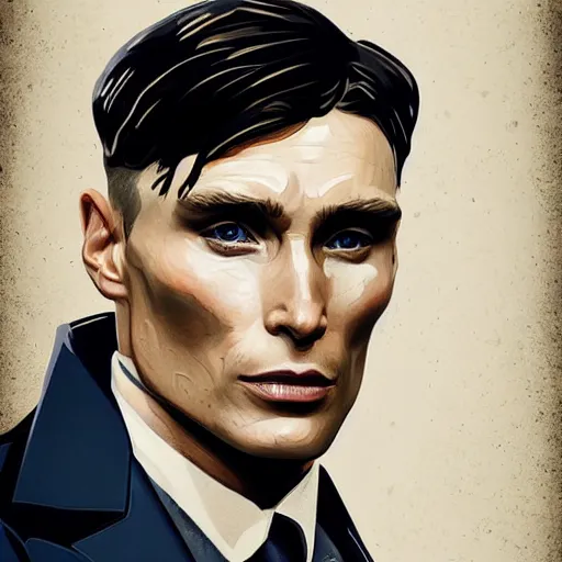 Prompt: a portrait of cillian murphy as tommy shelby, atlantis background, highly detailed, realistic face, digital art, epic, fantasy, in the style of Benjamin Bader, sharp, artstation