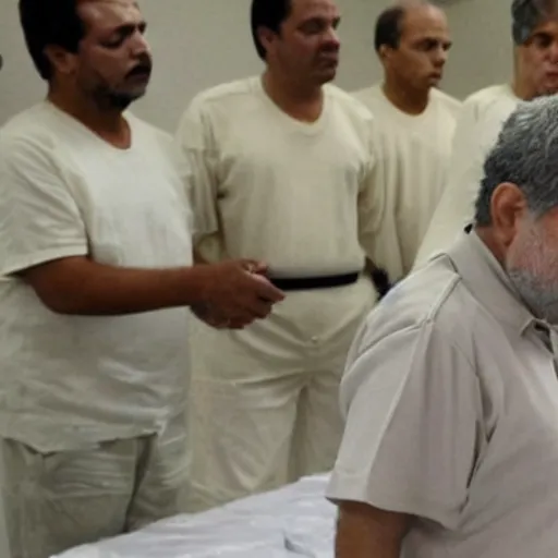 Image similar to Luis Inácio Lula da Silva with prison clothes in Jail, photograph