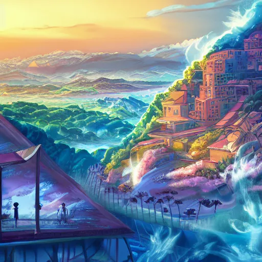 Anime background, Anime scenery, Fantasy landscape