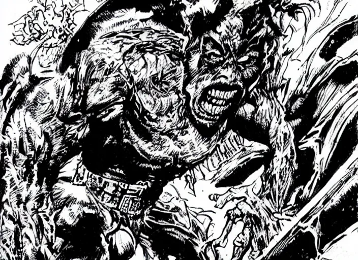 Image similar to green goblin illustration by mike ploog