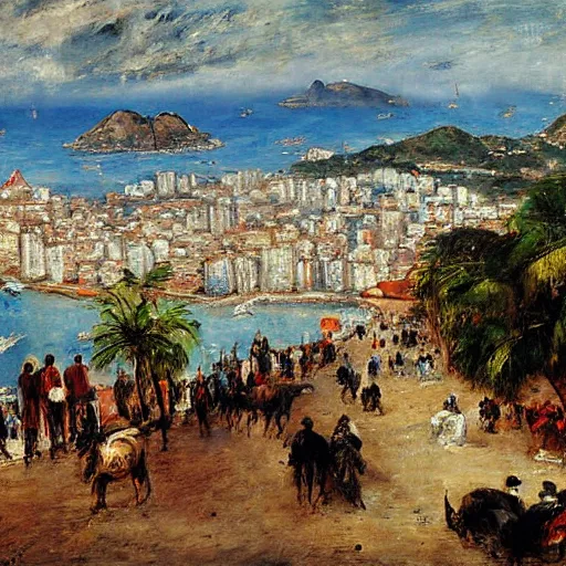 Image similar to rio de janeiro painted by eugene boudin