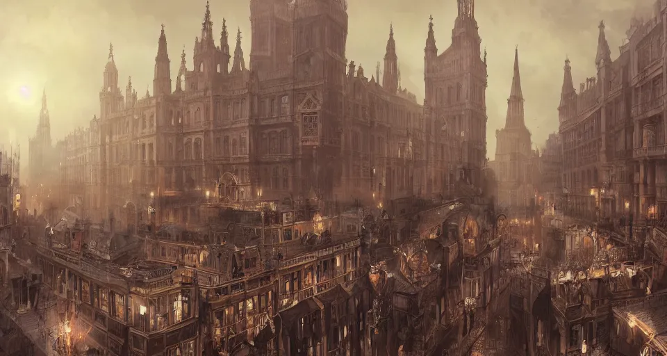 Image similar to victorian london, hyperdetailed, artstation, cgsociety, 8k