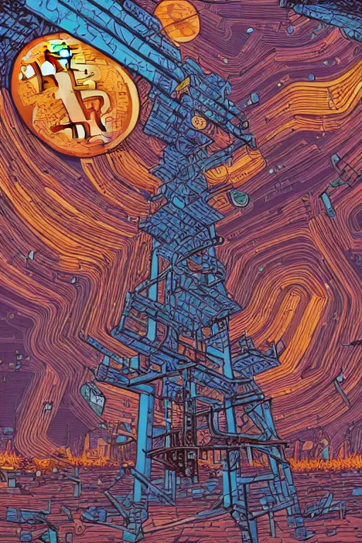 Image similar to the blockchain by dan mumford