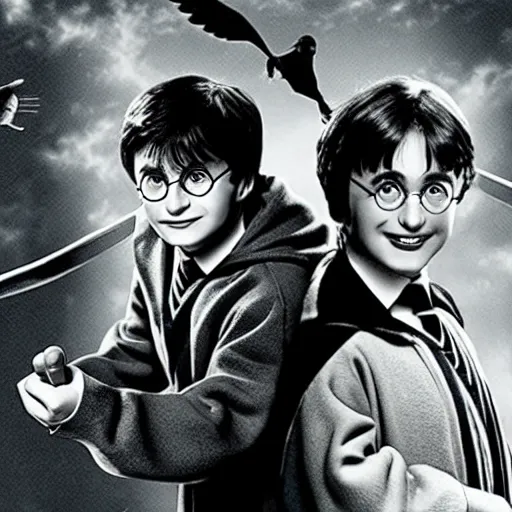 Prompt: a Harry Potter movie from the 60s