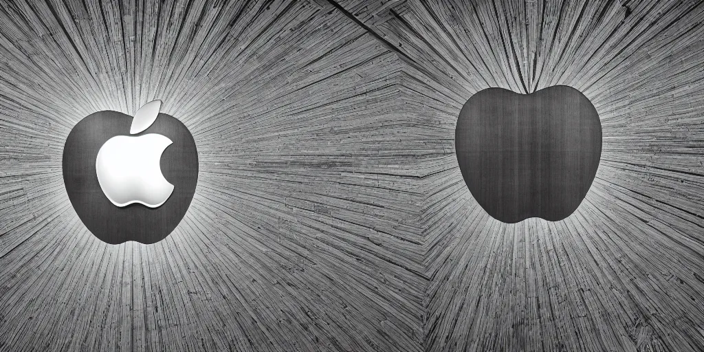 Prompt: cinematic, concept art, hyper realistic, symbolism, Orwellian Apple Headquarters, by Scott M Fischer, misty, depth of field, 8k, 35mm film grain, album cover