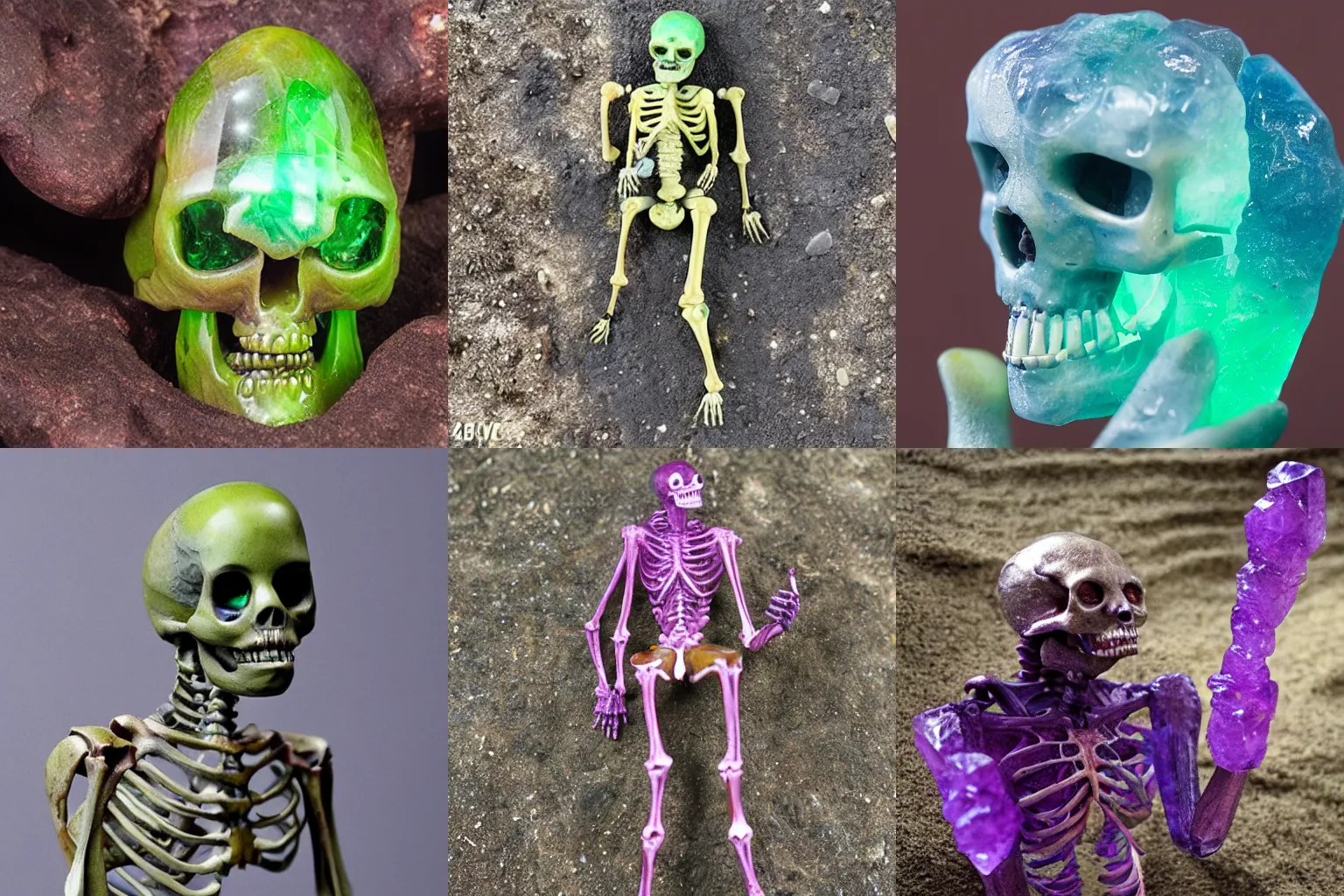 Prompt: realistic alien skeleton made from colorful Fluorite from Abagaytuy mine, Eastern Siberia