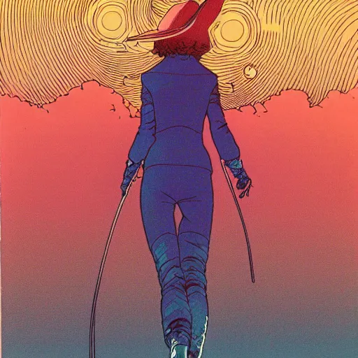 Prompt: winona ryder retro minimalist portrait moebius starwatcher comic by jean giraud, 8 k