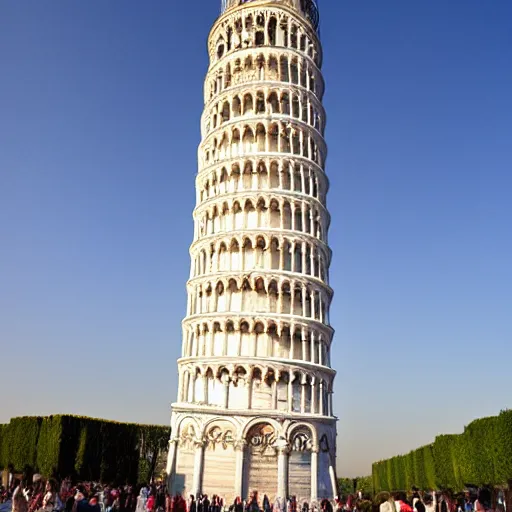 Prompt: The Leaning Tower of Pisa near the Eiffel Tower