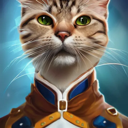 Image similar to captain cat, digital Painting, ultra detailed, artstation, quality