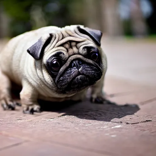 Image similar to a Tardigrade Pug Hybrid, A tardigrade that looks like a pug, afternoon hangout, good times photograph, candid