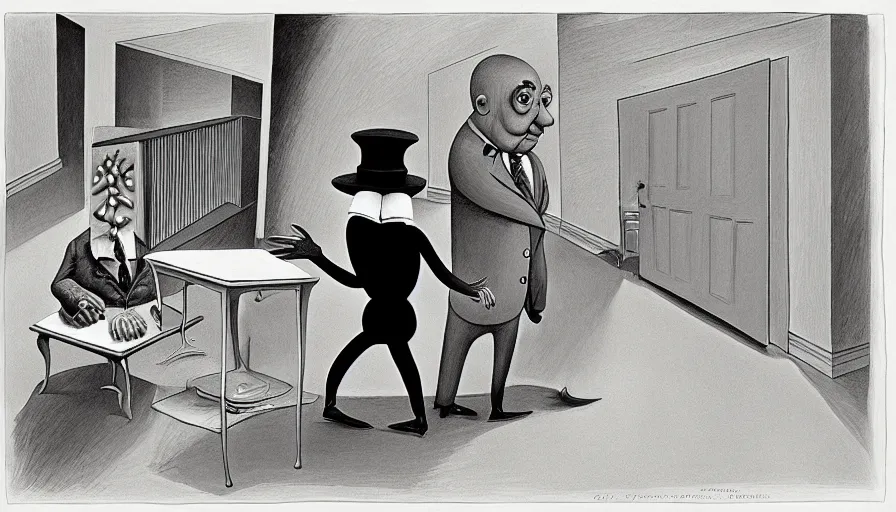 Image similar to the two complementary forces that make up all aspects and phenomena of life, by Charles Addams