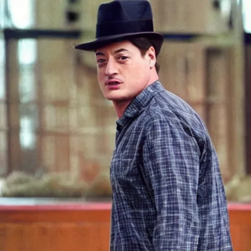 Image similar to brendan fraser with a hat