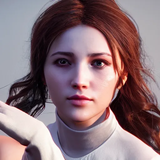 Image similar to dolby vision, unreal engine 5, 8k, beautiful girl,