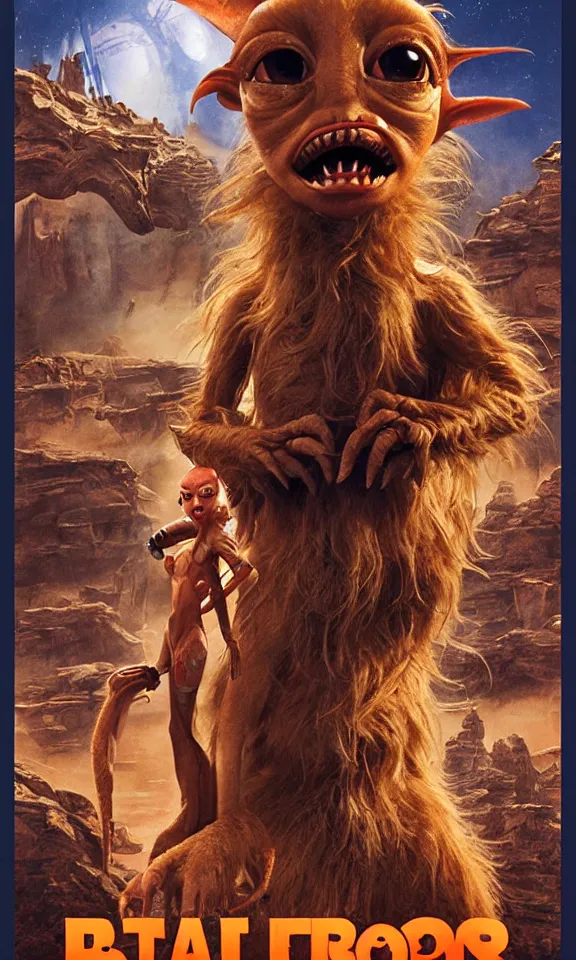 Prompt: movie poster for salacious b crumb : a star wars story
