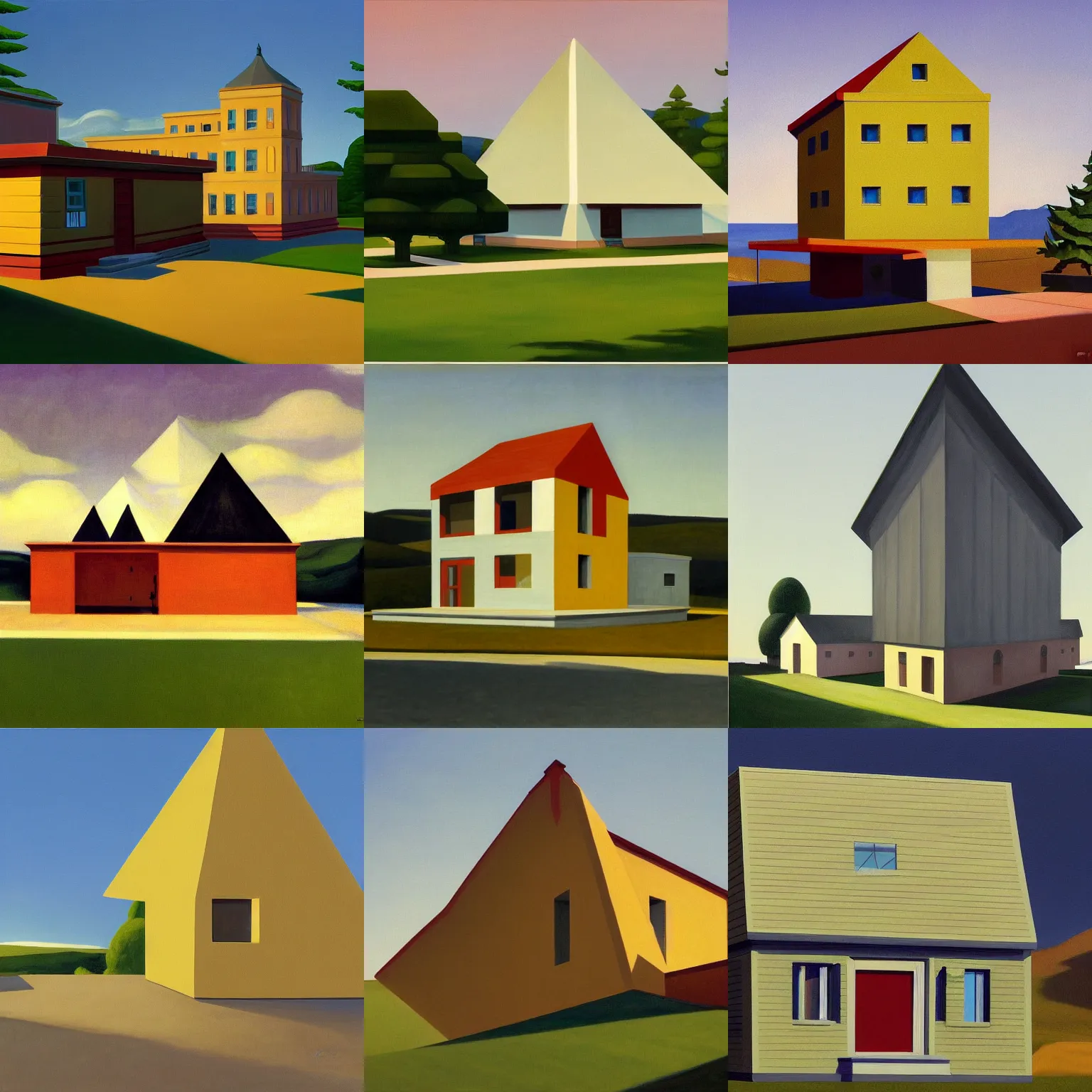 Painting Of Huge Blocky House From The Sims With Stable Diffusion 