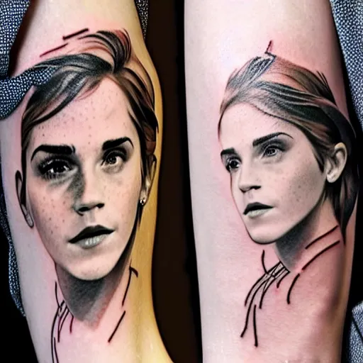 Image similar to tattoo of emma watson on arm