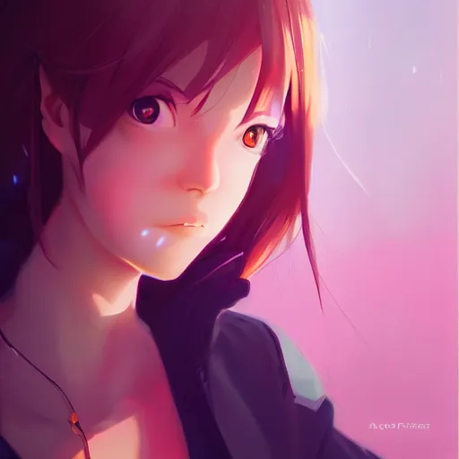 Image similar to pretty girl portrait, dramatic lighting, digital painting, arcane magic, by makoto shinkai and ilya kuvshinov, rossdraws, illustration, fantasy