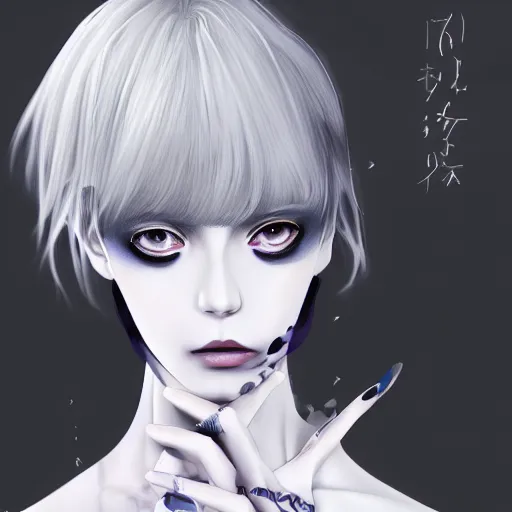 Image similar to heroine, beautiful, sui ishida art manga, hyperrealistic, highly detailed, a real photographic, digital art, digital art, 8 k, character, realistic, portrait