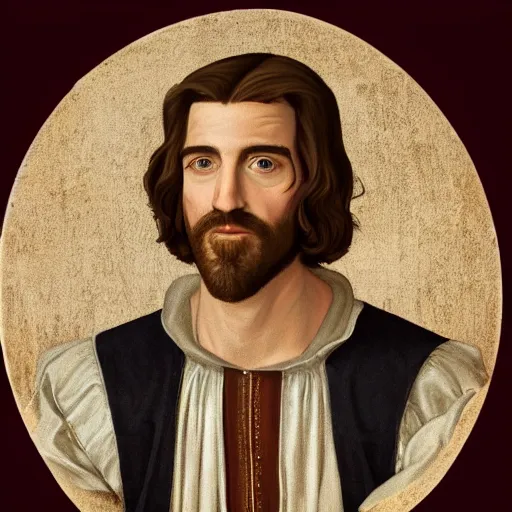 Prompt: rhett mclaughlin portrait in renaissance style