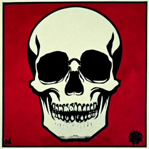 Image similar to punk skull, solo. by shepard fairey