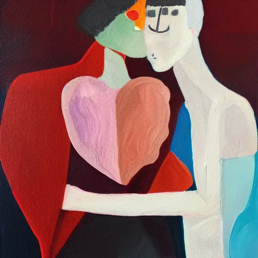 Prompt: the real life love, sad, confusing, brutal, oil on canvas, by Kennedy Kalil