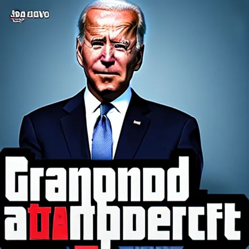 Image similar to Joe Biden on the cover of the Grand Theft Auto