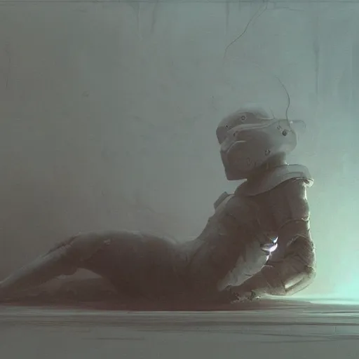 Image similar to detailed concept art of an ominous floating object in an empty room, artstation, award - winning realistic concept art by jim burns and greg rutkowski, beksinski, a sci - fi concept art masterpiece, james gilleard, bruegel, alphonse mucha, and yoshitaka amano.