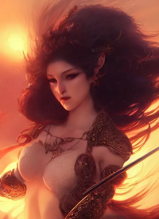 Image similar to a female d & d bard, fantasy art, award winning, fox ears, by edward robert, noriyoshi ohrai and hans zatzka, high definition gorgeous dramatic lighting artstation trending path traced contrast light and dark cinematic breathtaking, 8 k