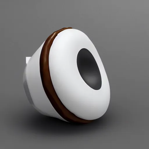 Image similar to a Bluetooth speaker in the shape of a Donut, realistic render, octane bright archviz