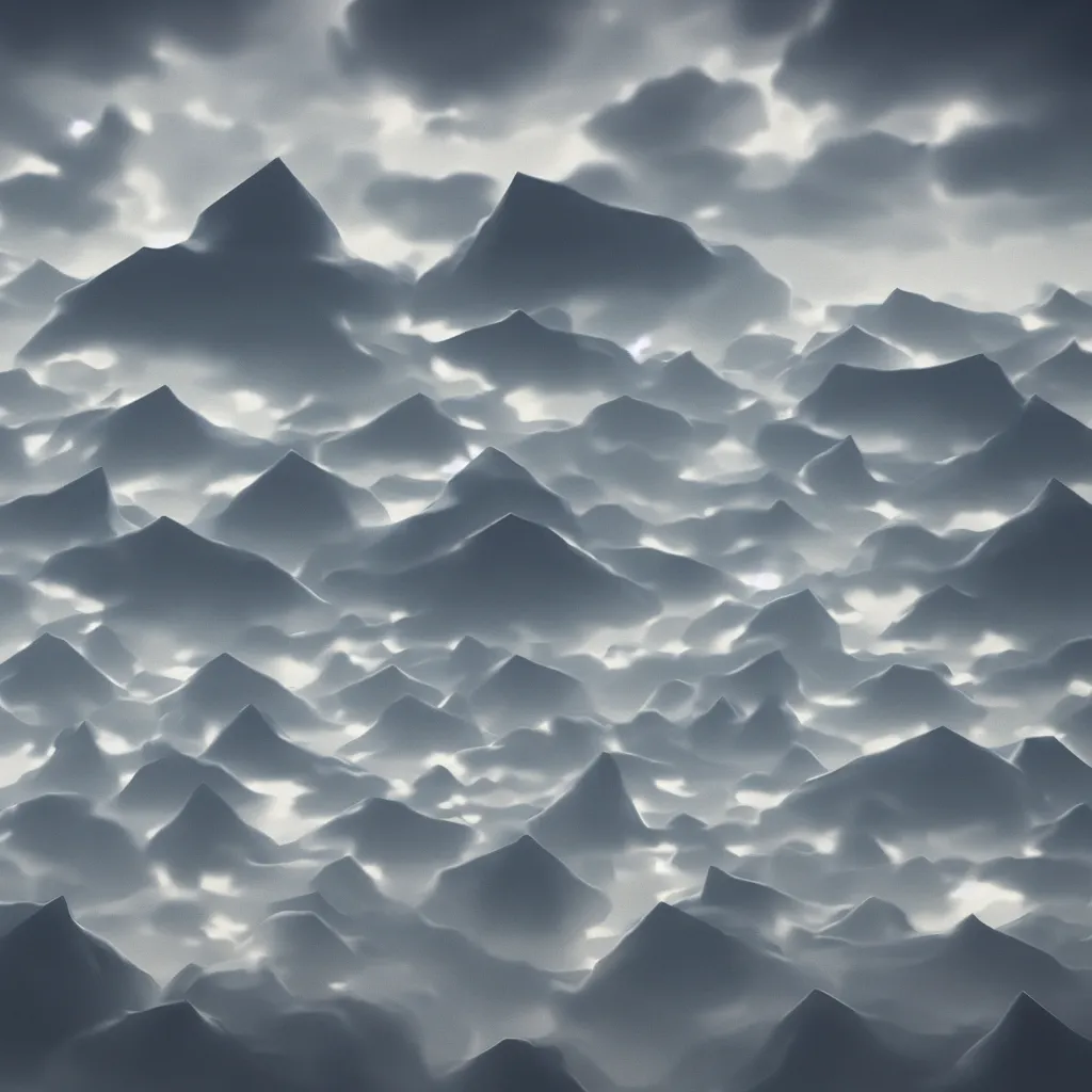 Prompt: photo of a origami hill, realistic origami clouds. impressive, majestic, very atmospheric, cinematic, stunning, masterpiece, romantic, trending in artstation, very detailed. 4 k