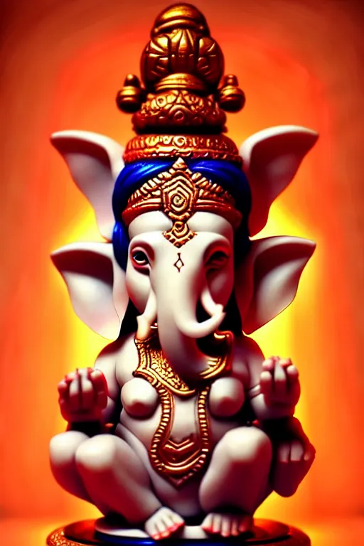 Image similar to isometric Ganesha by Artgerm and WLOP, Pixiv