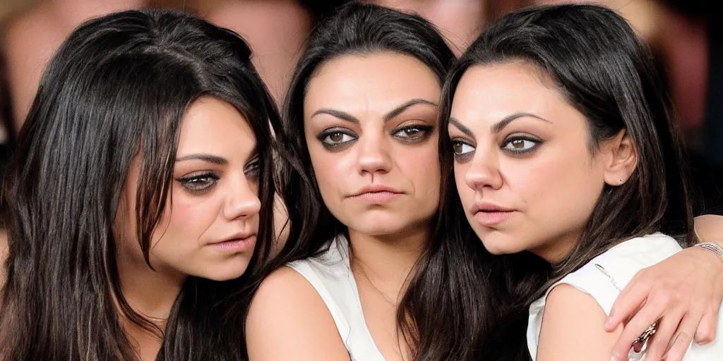 Prompt: mila kunis making out with mila kunis