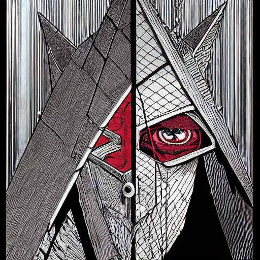 Prompt: portrait of crazy pyramid head silent hill, symmetrical, by yoichi hatakenaka, masamune shirow, josan gonzales and dan mumford, ayami kojima, takato yamamoto, barclay shaw, karol bak, yukito kishiro