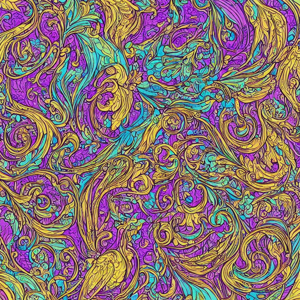 Prompt: Owl head in the style of art nouveau, colorful, detailed, hyper-detailed, fractals