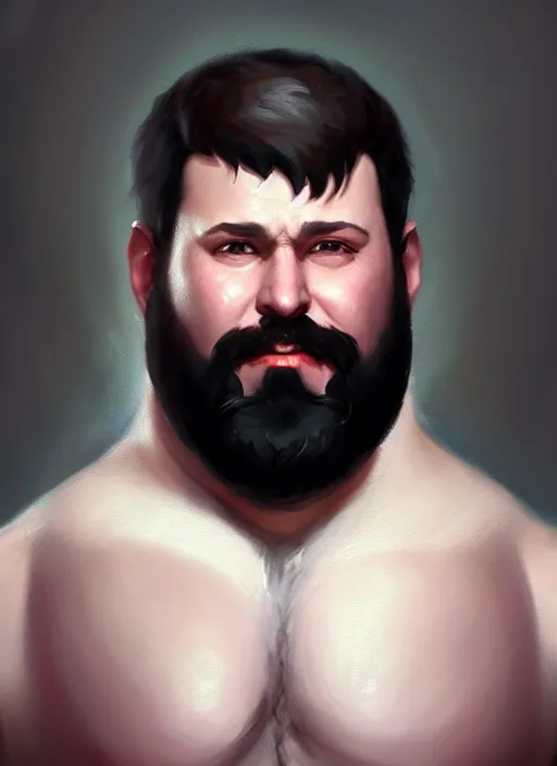 Image similar to a _ fantasy _ style _ portrait _ painting _ of white male short black hair chubby disconnected beard round face, rpg dnd oil _ painting _ unreal _ 5 _ daz. _ rpg _ portrait _ extremely _ detailed _ artgerm _ greg _ rutkowski _ greg