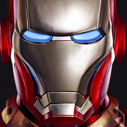 Image similar to medieval iron man photorealistic very detailed professional photo