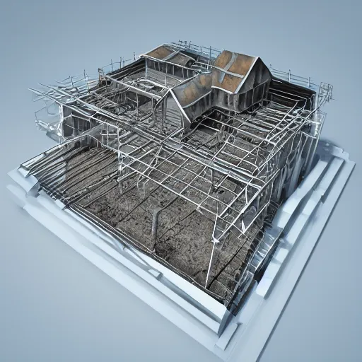 Image similar to construction site bill of mairials 3 d render