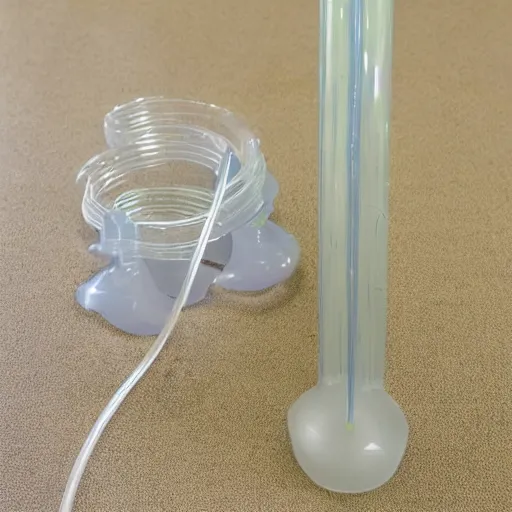 Image similar to instrument made from a urinary catheter collection system and clear tubing!