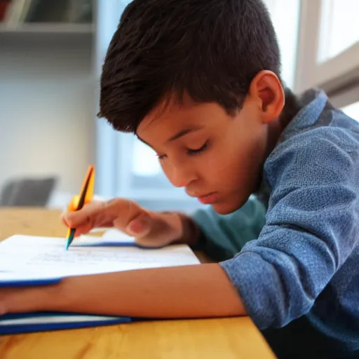 Image similar to boy doing homework