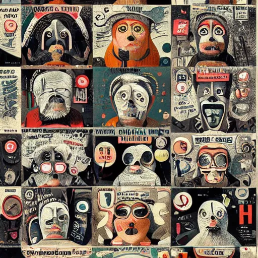 Image similar to funny market,detailed heye illustraion by Hugo Prades