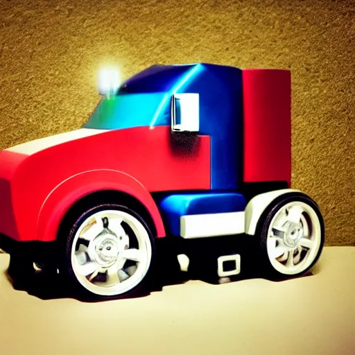 Image similar to optimus prime transforming into a truck