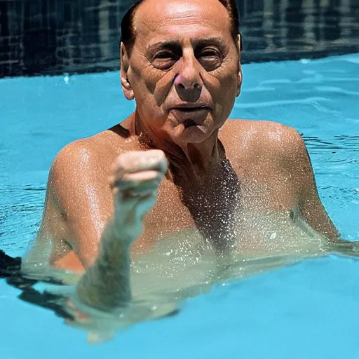 Image similar to berlusconi in the pool