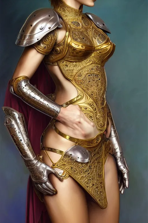 Prompt: body portrait of anthropomorphic cat princess wearing beautiful armor, by terry o'neill intricate, elegant, highly detailed, digital painting, glistening skin, artstation, concept art, smooth, sharp focus, natural lighting, bright colors, natural, illustration, art by artgerm and greg rutkowski and alphonse mucha, 8 k
