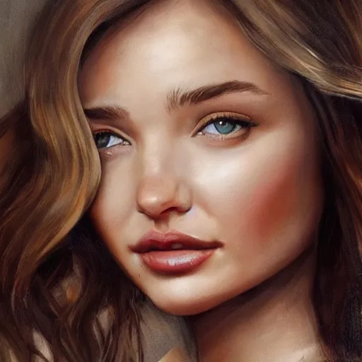 Image similar to Miranda Kerr, portrait, by wlop